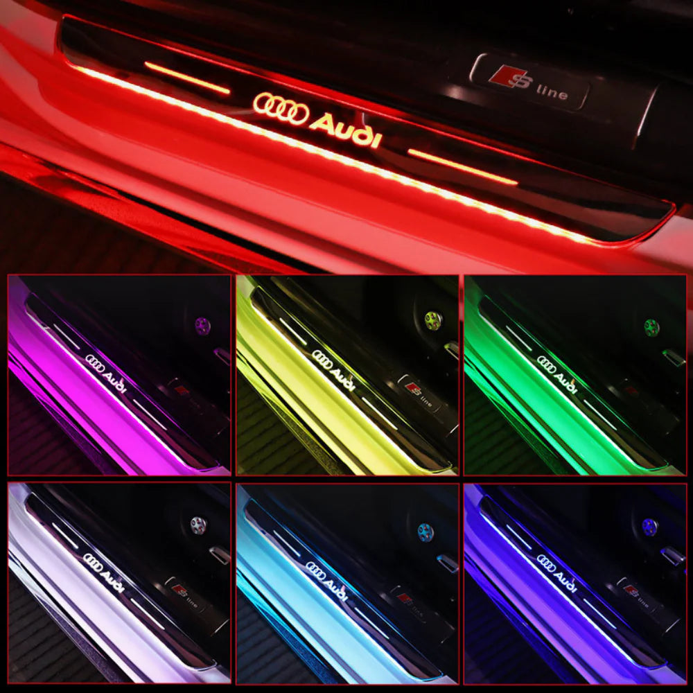 Pack de 2 placas LED para soleira de porta de automóvel