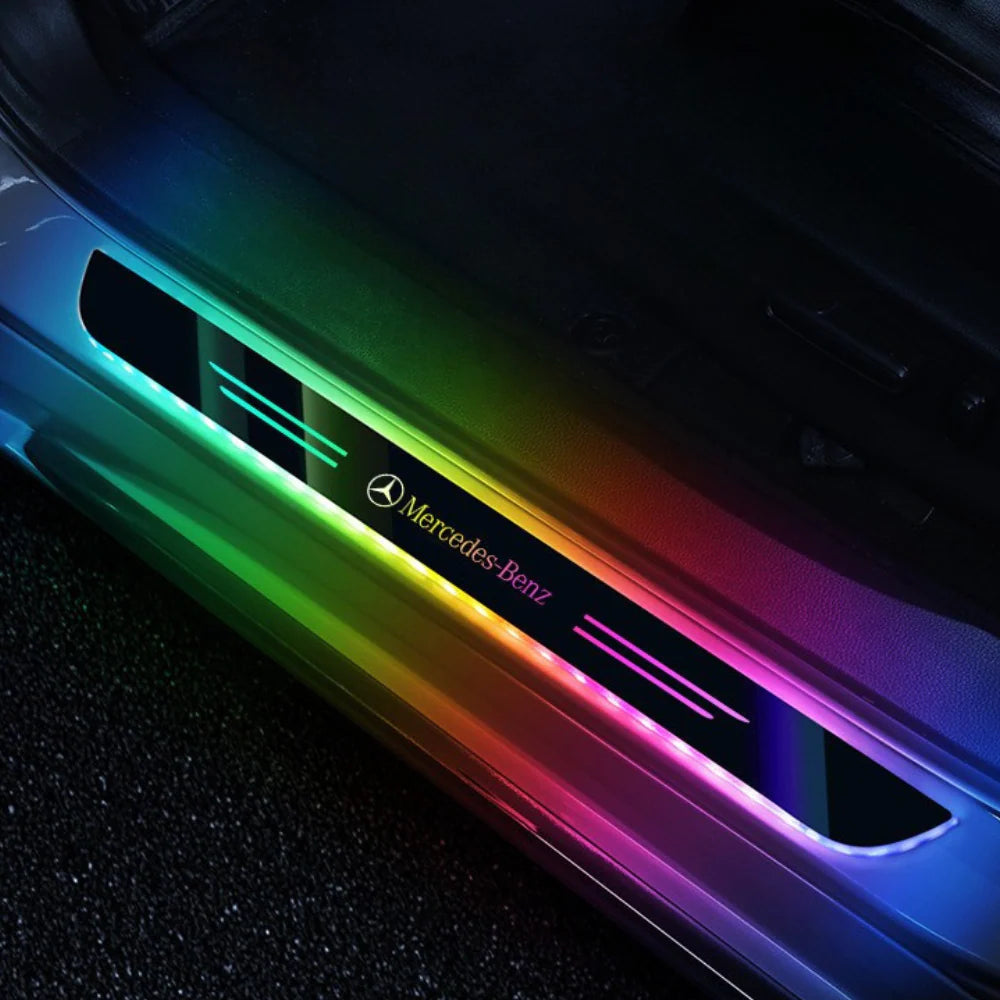 Pack de 2 placas LED para soleira de porta de automóvel